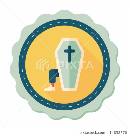 coffin falt icon with long shadow,eps10 coffin falt icon with long shadow,eps10 14852776