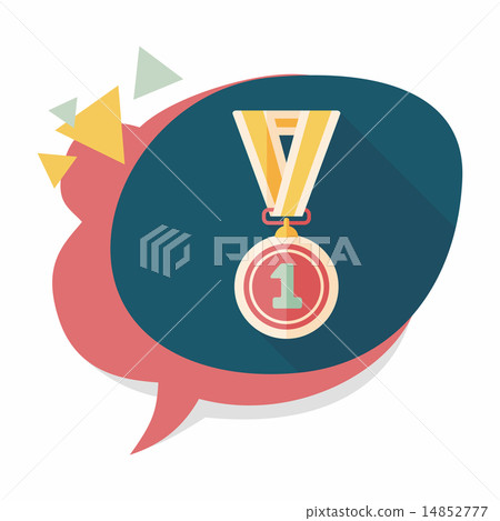 medal flat icon with long shadow,eps10 medal flat icon with long shadow,eps10 14852777