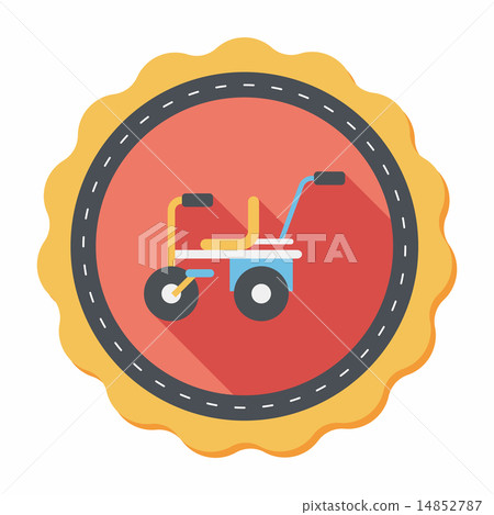 Child bike flat icon with long shadow,eps10 Child bike flat icon with long shadow,eps10 14852787