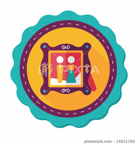 wedding photo flat icon with long shadow,eps10 wedding photo flat icon with long shadow,eps10 14852788