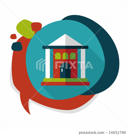 Building flat icon with long shadow,eps10 Building flat icon with long shadow,eps10 14852790