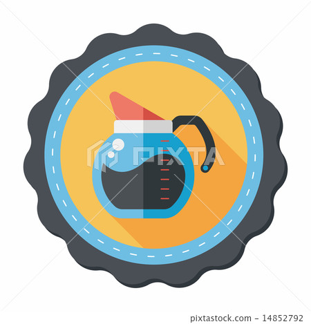 coffee kettle flat icon with long shadow,eps10 coffee kettle flat icon with long shadow,eps10 14852792