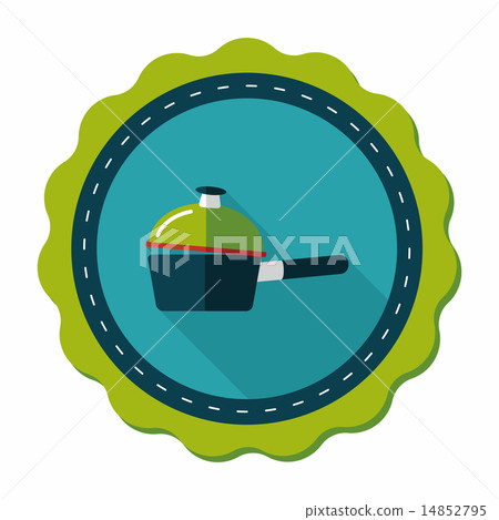 kitchenware pot flat icon with long shadow,eps10 kitchenware pot flat icon with long shadow,eps10 14852795