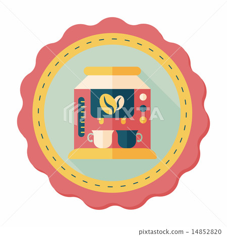 coffee machine flat icon with long shadow,eps10 coffee machine flat icon with long shadow,eps10 14852820
