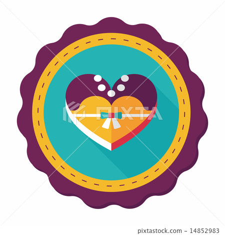 wedding bride dress shaped box of cookies flat icon with long sh wedding bride dress shaped box of cookies flat icon with long sh 14852983