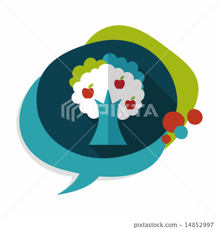 apple tree flat icon with long shadow,eps10 apple tree flat icon with long shadow,eps10 14852997