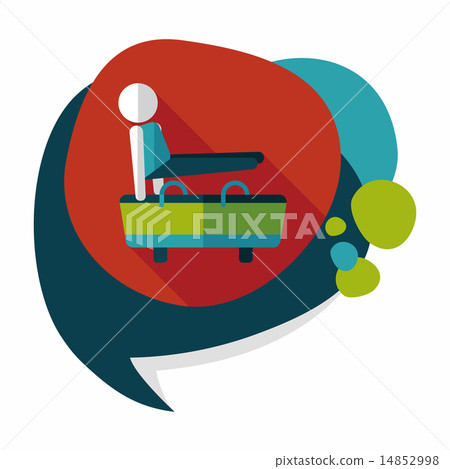gymnastic pommel horse flat icon with long shadow,eps10 14852998