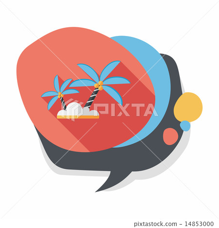 Palm tree flat icon with long shadow,eps10 Palm tree flat icon with long shadow,eps10 14853000