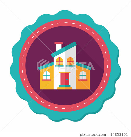Building flat icon with long shadow,eps10 Building flat icon with long shadow,eps10 14853191