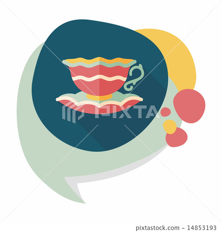 coffee cup flat icon with long shadow,eps10 coffee cup flat icon with long shadow,eps10 14853193