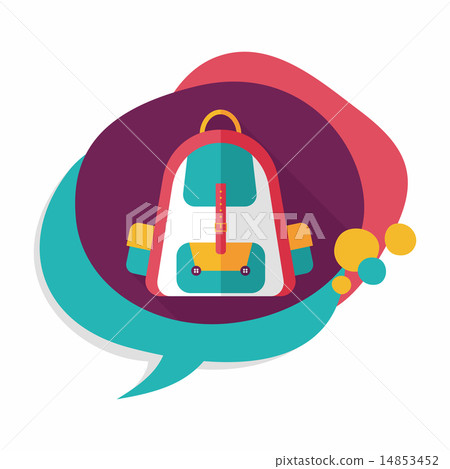 Backpack flat icon with long shadow,eps10 Backpack flat icon with long shadow,eps10 14853452