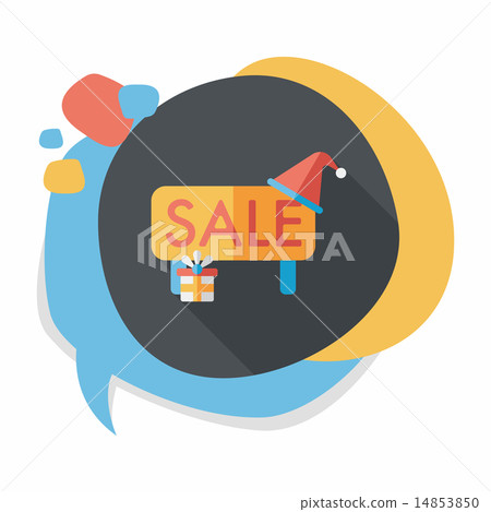 Christmas sale flat icon with long shadow, eps10 14853850