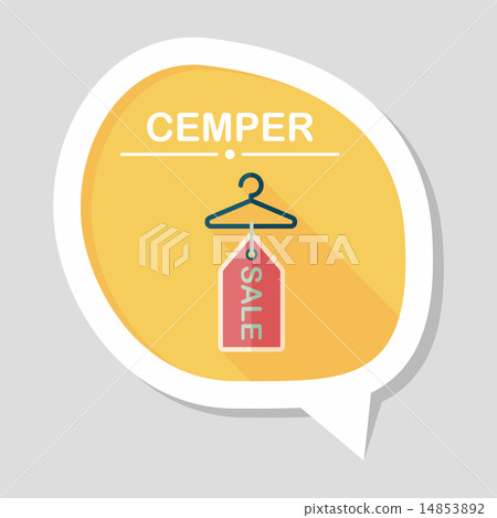 shopping clothes hanger flat icon with long shadow,eps10 shopping clothes hanger flat icon with long shadow,eps10 14853892