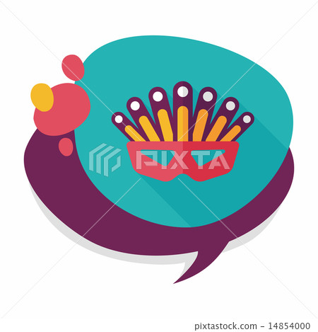 party mask flat icon with long shadow,eps10 - Stock Illustration ...