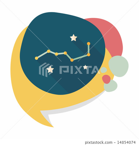 Space dipper flat icon with long shadow,eps10 14854074