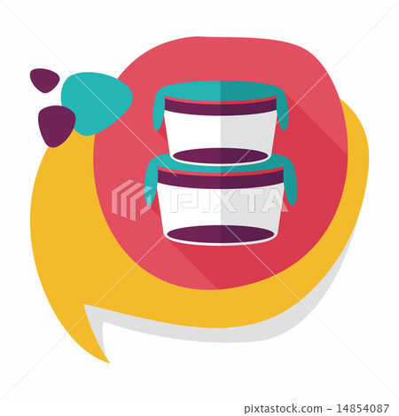 kitchenware preserving container flat icon with long shadow,eps1 kitchenware preserving container flat icon with long shadow,eps1 14854087