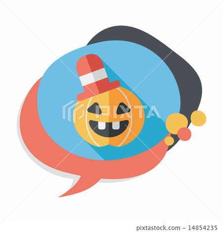 pumpkin flat icon with long shadow,eps10 14854235