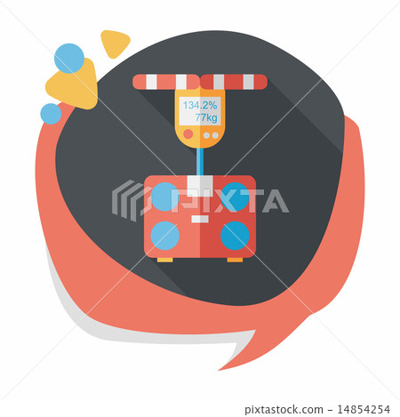 Weight scale flat icon with long shadow,eps10 - Stock Illustration ...