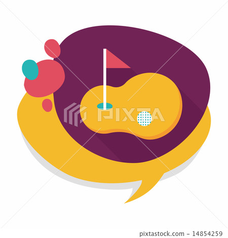 golf flat icon with long shadow,eps10 14854259