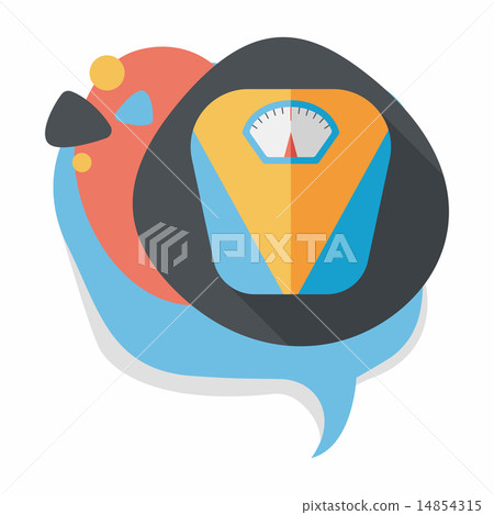 Weight scale flat icon with long shadow - Stock Illustration [14854315 ...