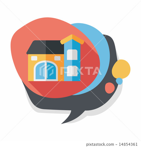 Building house flat icon with long shadow,eps10 - Stock Illustration ...