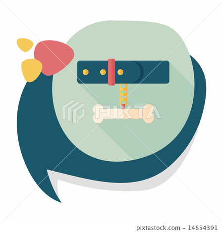 Dog Chain Icon Pet dog chains flat icon with long shadow,eps10 - Stock Illustration ...