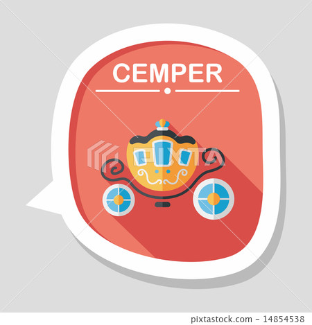 wedding carriage flat icon with long shadow,eps10 14854538