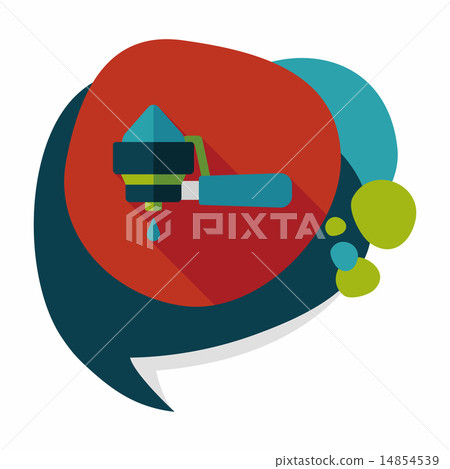 grinding coffee machine flat icon with long shadow,eps10 14854539