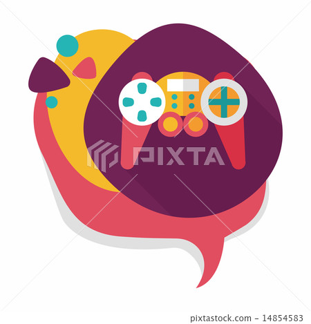 Game controller flat icon with long shadow,eps10 - Stock Illustration ...