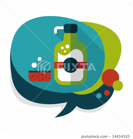 kitchenware dish soap flat icon with long... - Stock Illustration ...