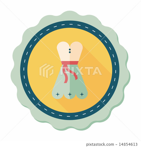 woman dress flat icon with long shadow,eps10 woman dress flat icon with long shadow,eps10 14854613