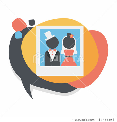wedding photo flat icon with long shadow,eps10 - Stock Illustration ...