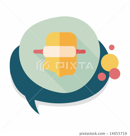 kitchenware rolling pin flat icon with long shadow,eps10 kitchenware rolling pin flat icon with long shadow,eps10 14855719