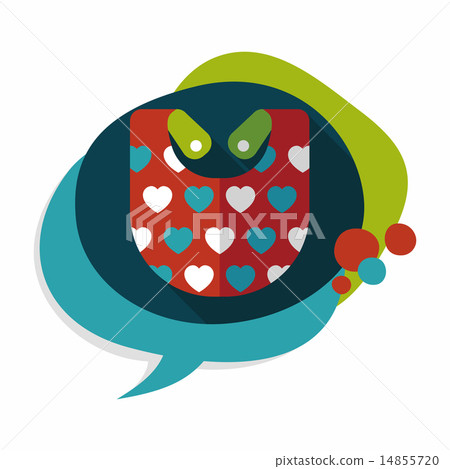 baby bib flat icon with long shadow,EPS 10 baby bib flat icon with long shadow,EPS 10 14855720