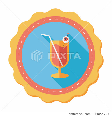 Halloween cocktail flat icon with long shadow,eps10 Halloween cocktail flat icon with long shadow,eps10 14855724