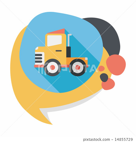 Transportation truck flat icon with long shadow,eps10 Transportation truck flat icon with long shadow,eps10 14855729