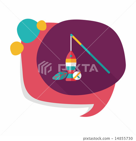 Pet cat toy flat icon with long shadow,eps10 14855730