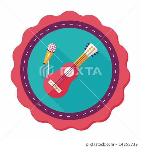guitar flat icon with long shadow,eps10 guitar flat icon with long shadow,eps10 14855739