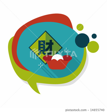 Chinese New Year flat icon with long shadow,eps10, Chinese festi Chinese New Year flat icon with long shadow,eps10, Chinese festi 14855740