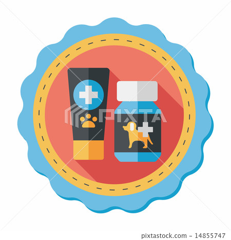 Pet drug flat icon with long shadow,eps10 Pet drug flat icon with long shadow,eps10 14855747