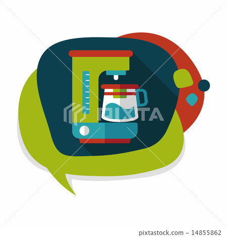 coffee machine flat icon with long shadow,eps10 coffee machine flat icon with long shadow,eps10 14855862