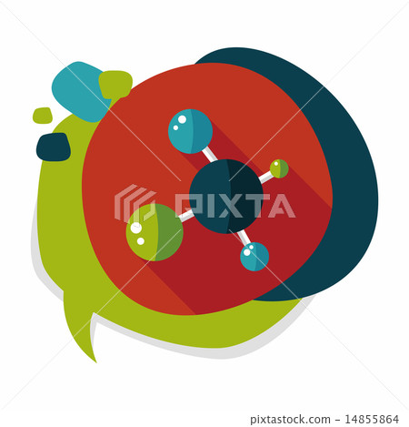 Molecule flat icon with long shadow,eps10 Molecule flat icon with long shadow,eps10 14855864