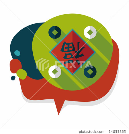 Chinese New Year flat icon with long shadow,eps10, Chinese coupl Chinese New Year flat icon with long shadow,eps10, Chinese coupl 14855865