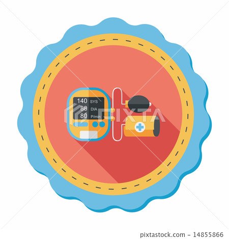 sphygmomanometer blood pressure flat icon with long shadow,eps10 sphygmomanometer blood pressure flat icon with long shadow,eps10 14855866