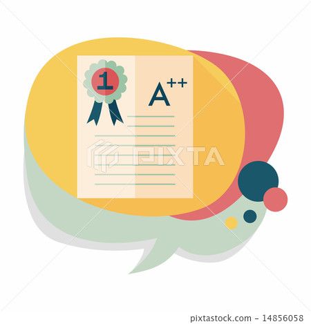 A plus grade in the notebook,flat icon with long shadow,eps10 A plus grade in the notebook,flat icon with long shadow,eps10 14856058
