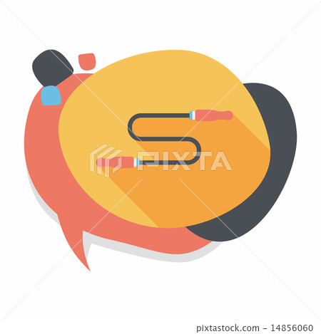 Skipping rope flat icon with long shadow Skipping rope flat icon with long shadow 14856060