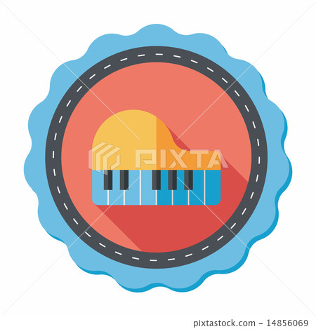 piano flat icon with long shadow,eps10 piano flat icon with long shadow,eps10 14856069