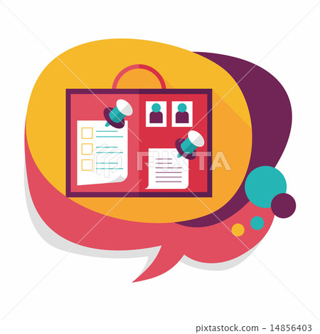 message board flat icon with long shadow,eps10 14856403