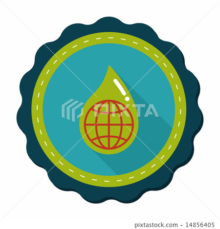 Environmental protection concept flat icon with long shadow,eps1 14856405