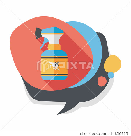 Pet flea spray flat icon with long shadow,eps10 14856565